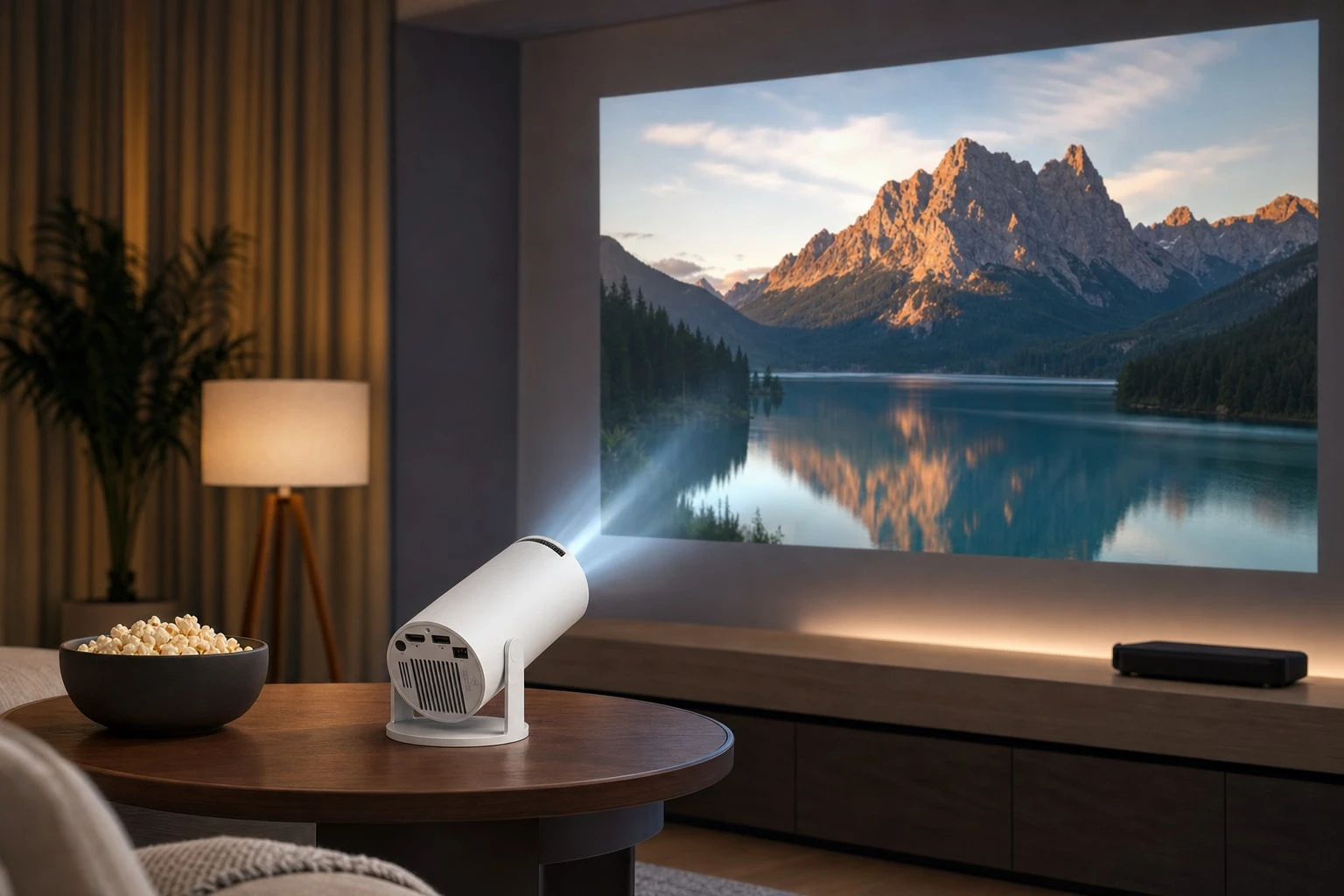LumiBeam portable smart projector with 180-degree rotatable head